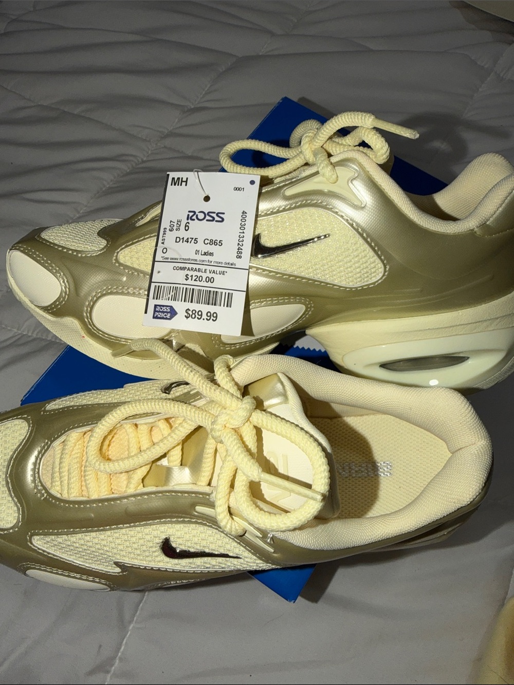 Nike Pale Yellow/Tan Low-Top Sneakers